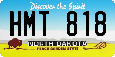 ND license plate HMT818