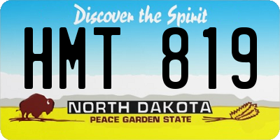 ND license plate HMT819