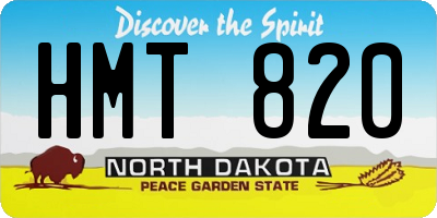 ND license plate HMT820