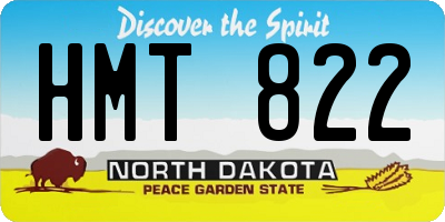 ND license plate HMT822
