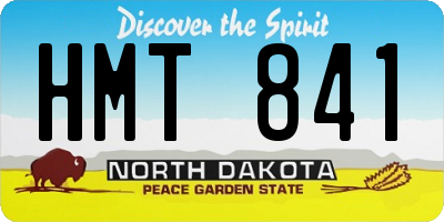 ND license plate HMT841