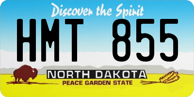 ND license plate HMT855