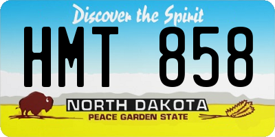 ND license plate HMT858
