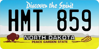 ND license plate HMT859