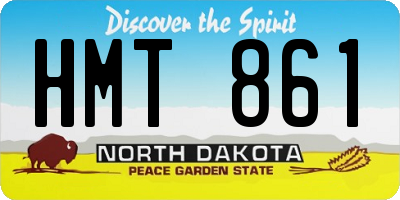 ND license plate HMT861