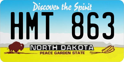 ND license plate HMT863
