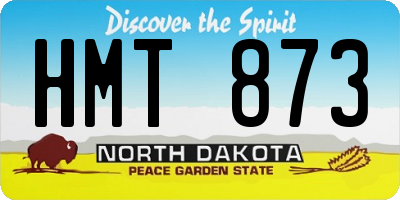 ND license plate HMT873