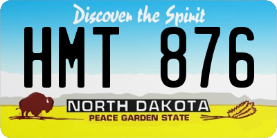 ND license plate HMT876