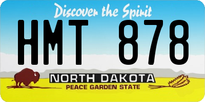 ND license plate HMT878