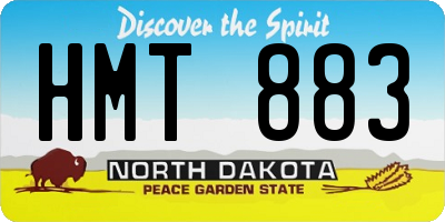 ND license plate HMT883