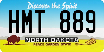 ND license plate HMT889
