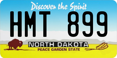 ND license plate HMT899