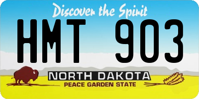 ND license plate HMT903