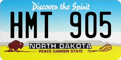 ND license plate HMT905