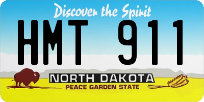 ND license plate HMT911