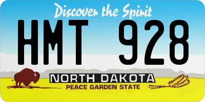 ND license plate HMT928