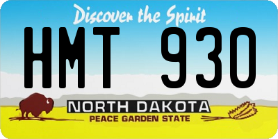 ND license plate HMT930