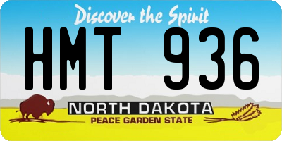 ND license plate HMT936
