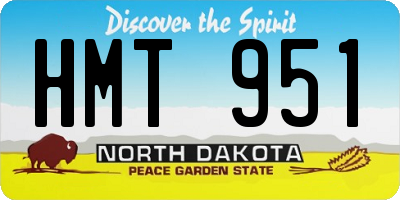 ND license plate HMT951
