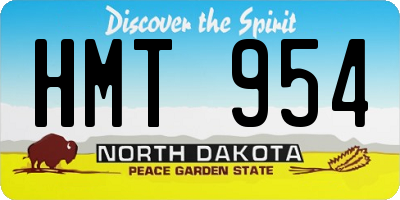 ND license plate HMT954