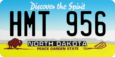 ND license plate HMT956