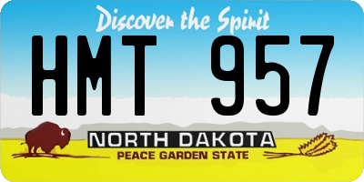 ND license plate HMT957