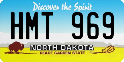 ND license plate HMT969