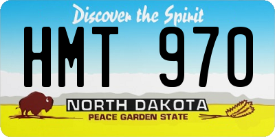 ND license plate HMT970