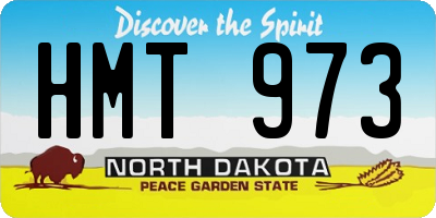 ND license plate HMT973
