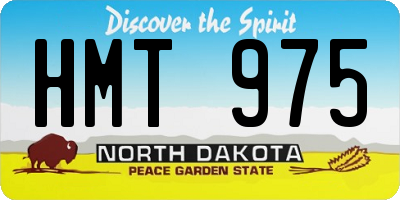 ND license plate HMT975