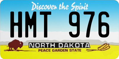 ND license plate HMT976