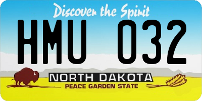 ND license plate HMU032