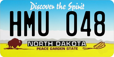 ND license plate HMU048