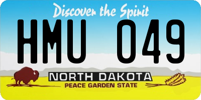 ND license plate HMU049