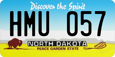 ND license plate HMU057