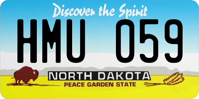 ND license plate HMU059