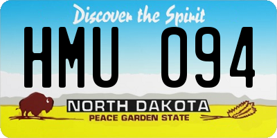 ND license plate HMU094