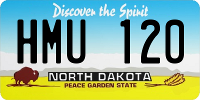 ND license plate HMU120