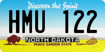 ND license plate HMU122