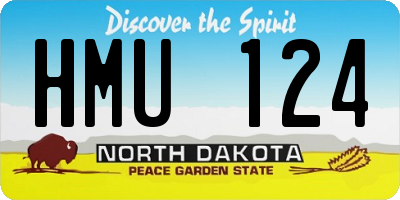 ND license plate HMU124