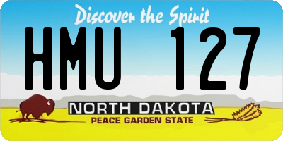ND license plate HMU127