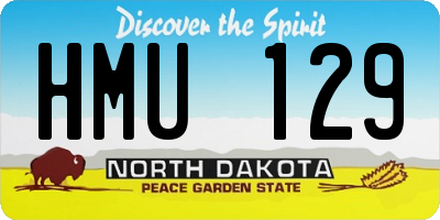 ND license plate HMU129