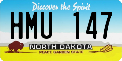 ND license plate HMU147