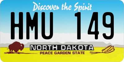 ND license plate HMU149