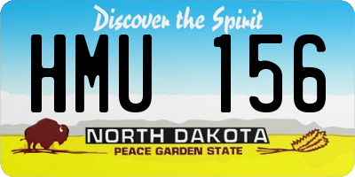 ND license plate HMU156