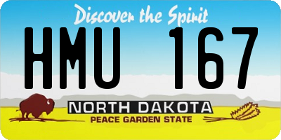 ND license plate HMU167