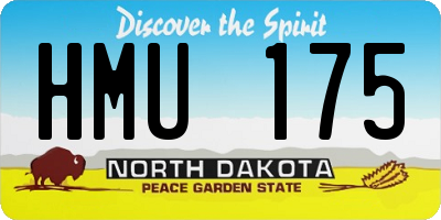 ND license plate HMU175