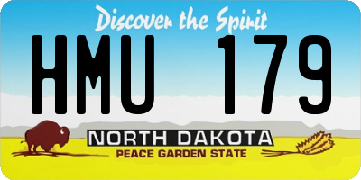 ND license plate HMU179