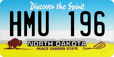 ND license plate HMU196