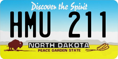 ND license plate HMU211